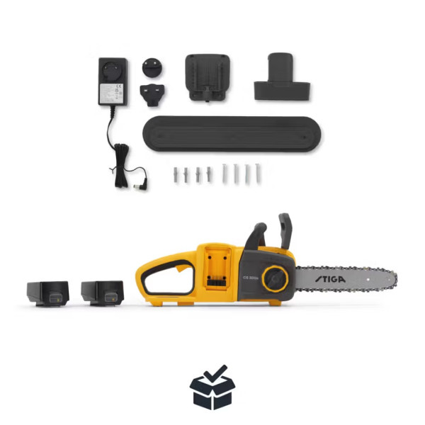Купити Пила ланцюгова акумуляторна безщіткова STIGA CS300eKit Україна Київ. Офіційний фірмовий магазин Стіга. Садовий інструмент та техніка 